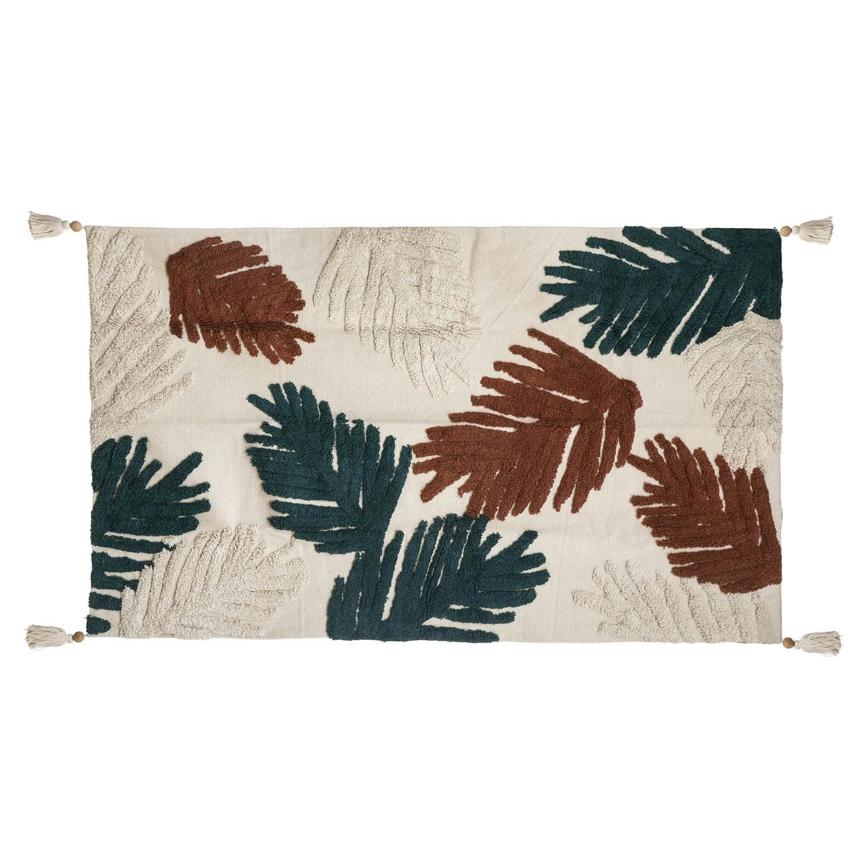 - Tapis déco à motifs tuftés coton multicolore 90x150 cm