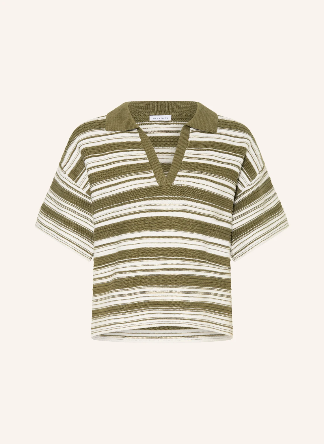 MRS & HUGS Strick-Poloshirt