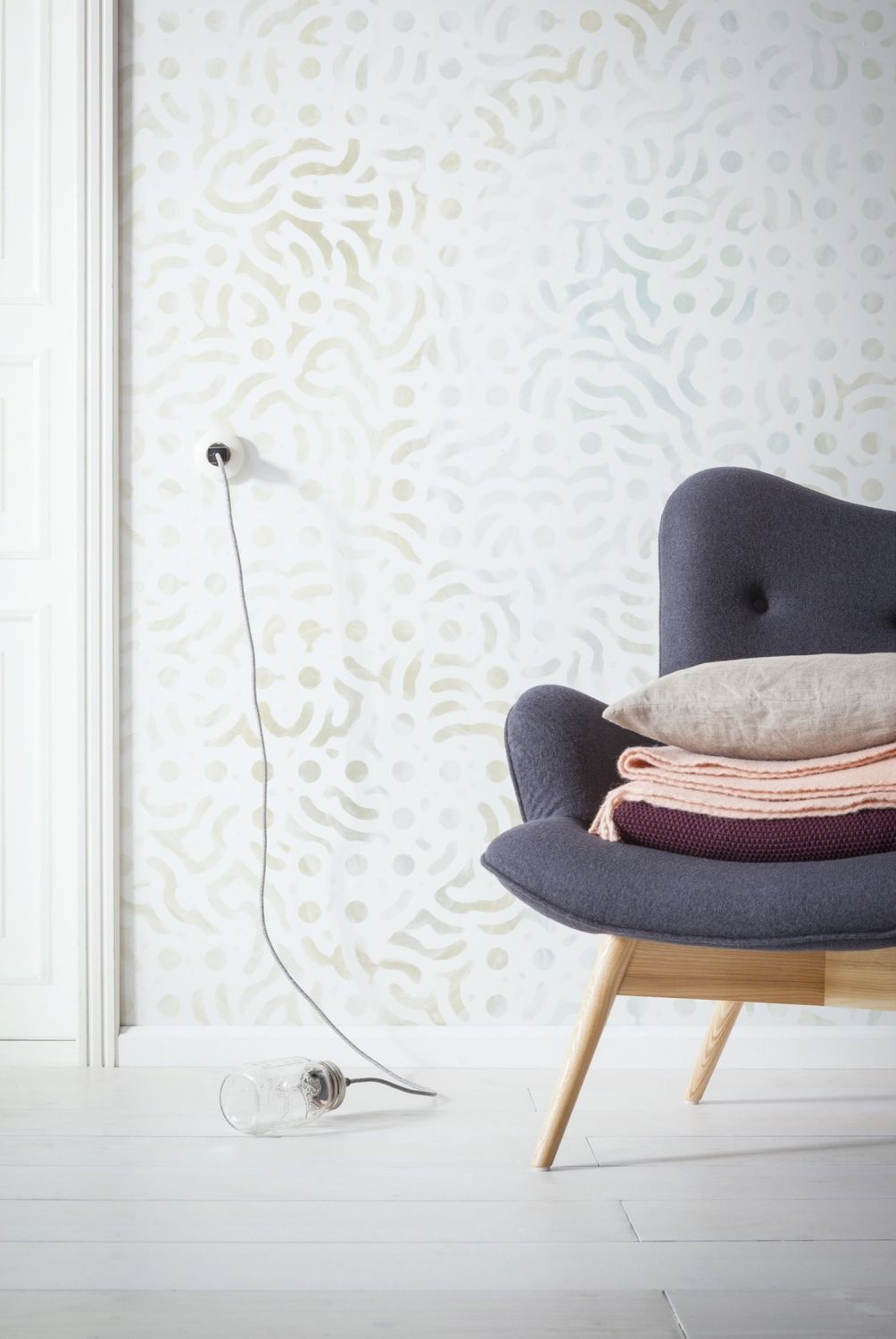 Sanders & Sanders fotobehang kunst zandkleurig en turquoise - 400 x 280 cm - 612076