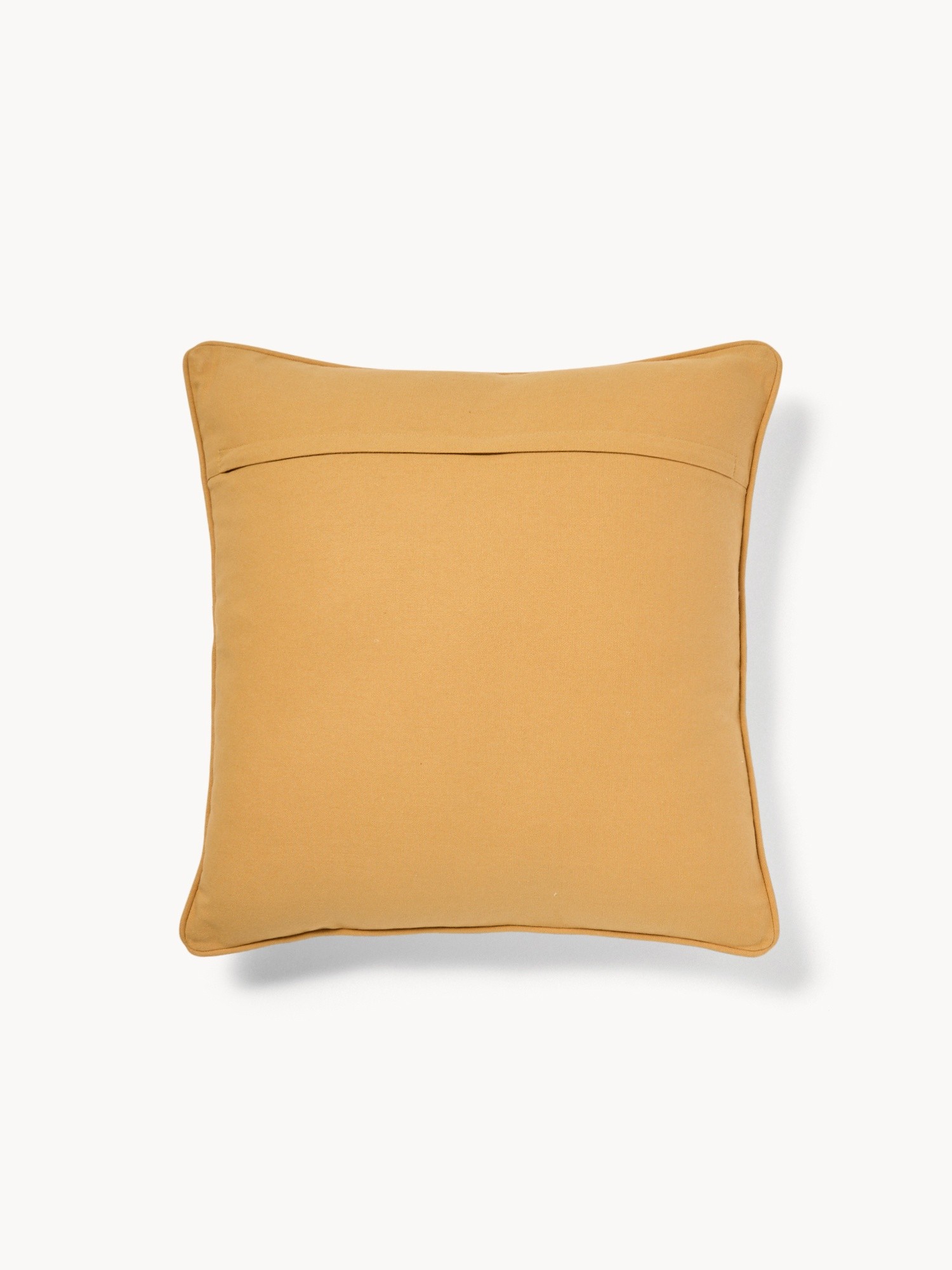 Cuscino in slub di cotone con ricamo fiorellini 45x45cm - Prezzo di lancio