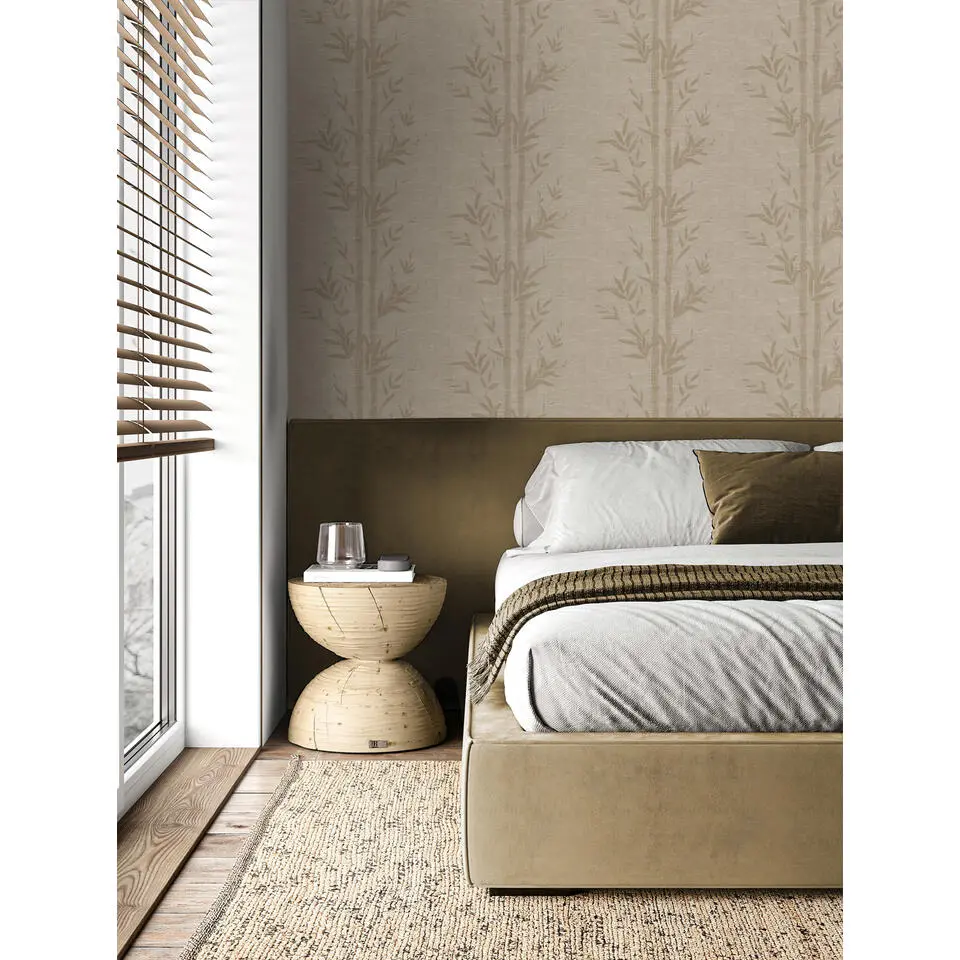 Origin Wallcoverings behang bamboe beige - 50 x 900 cm
