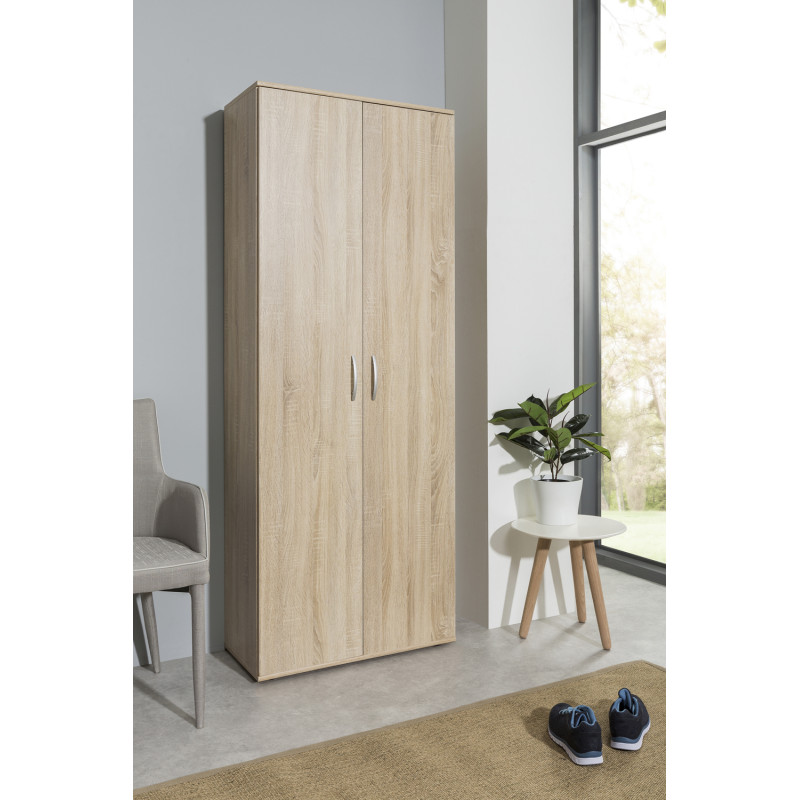 Armoire multi-fonctionnelle chêne 70 x 34 x 187 cm PRACTO HOME