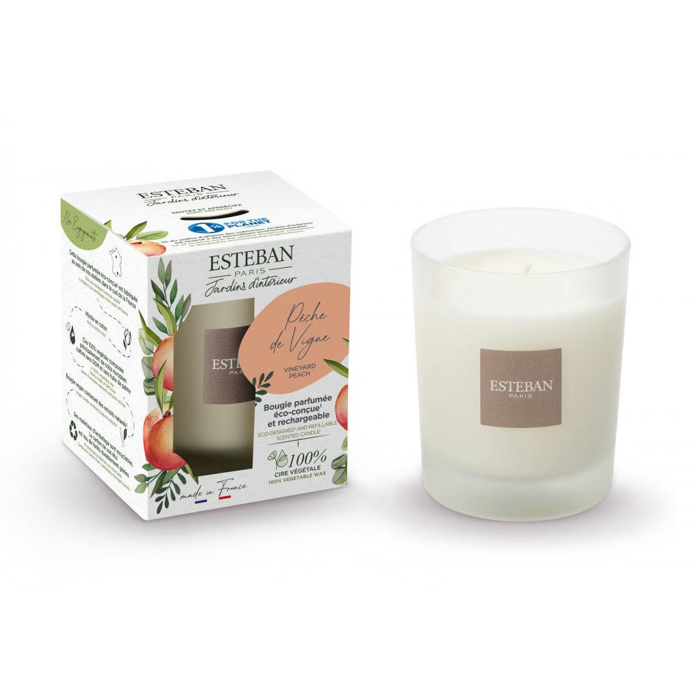 PÊCHE DE VIGNE - Bougie parfumée rechargeable 180g