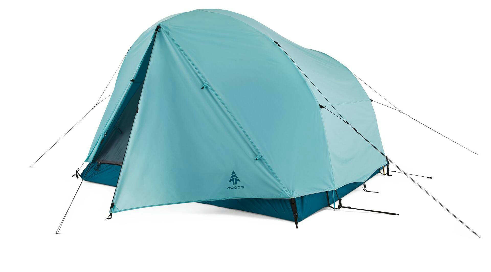 Woods O'Hara 4-Person Water-Repellent Tent, Blue