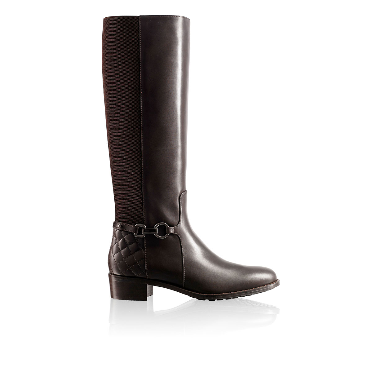 Russell & Bromley ORACLE DRY Quilt Heel Riding Boot