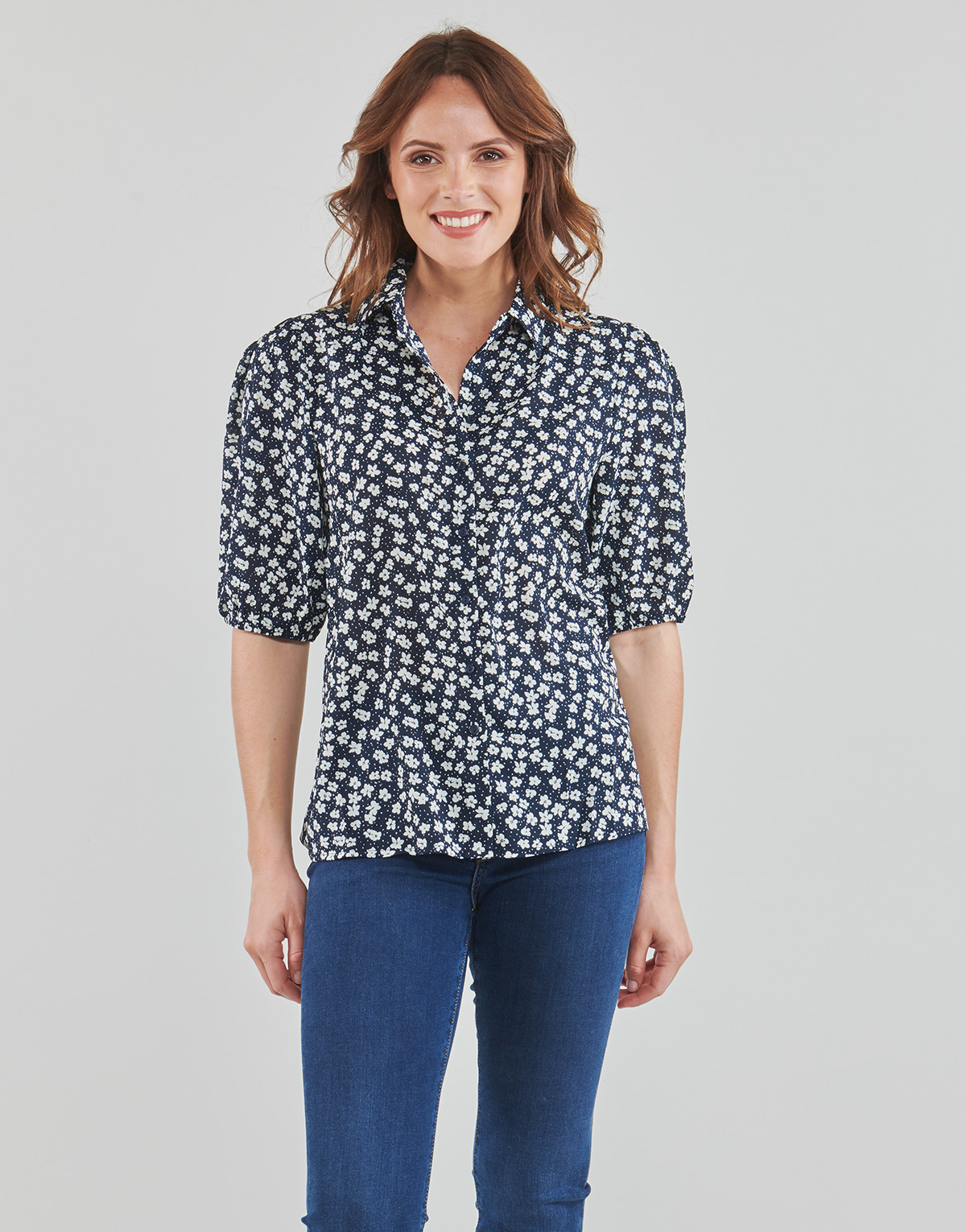 Chattawak - 13-PAMELA-PRINTT - Marine / White
