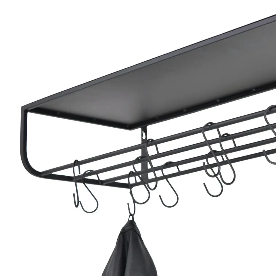 LOFT42 Milan Kapstok - Zwart �?Metaal �?12 S haken