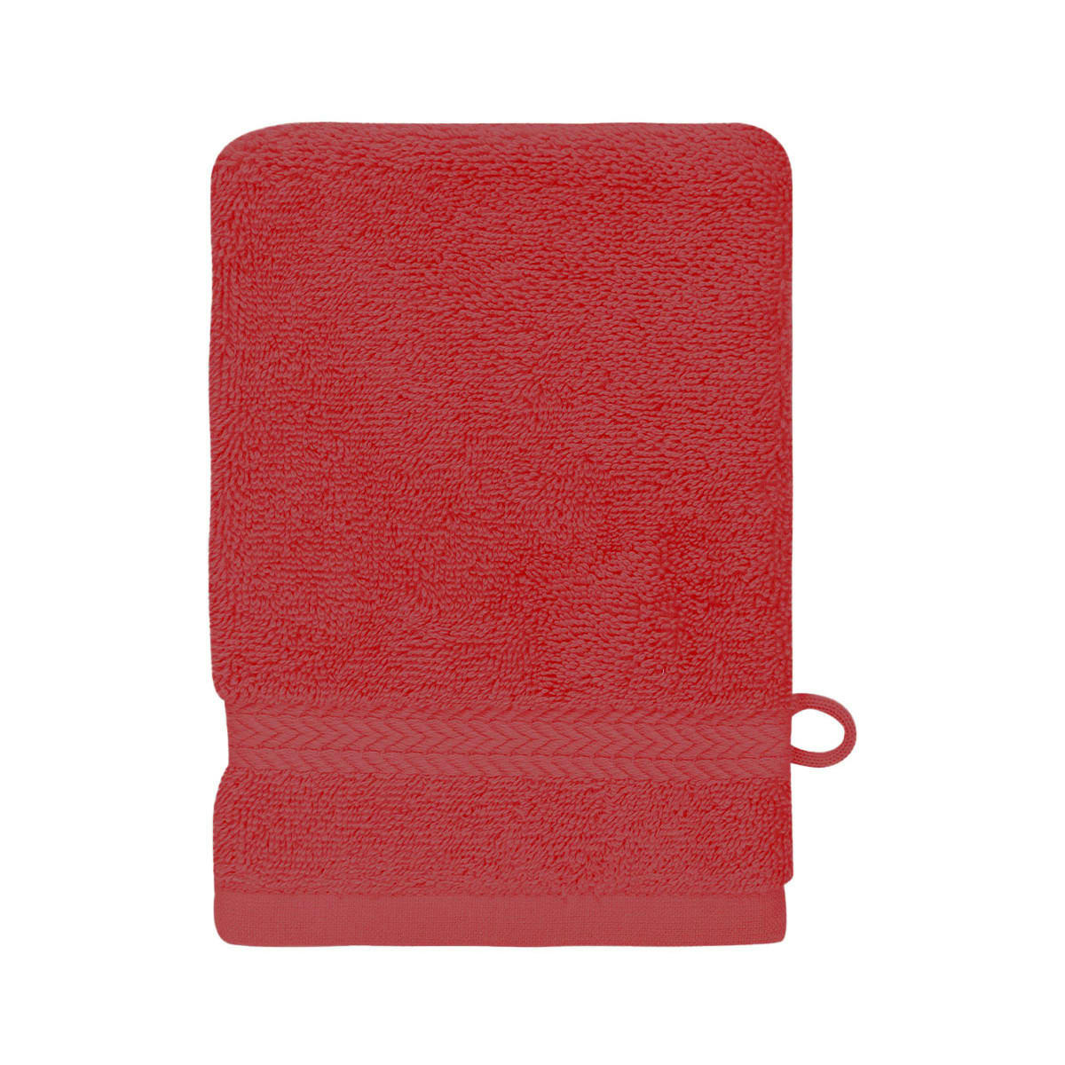 LUXURY - Lot de 3 gants de toilette 550gr/m²  rubis 16x22 cm