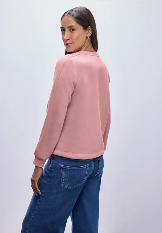Sweatshirt mit Rippdetail