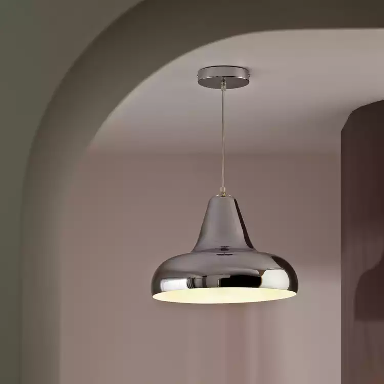 Habitat Aerial Metal Pendant Light - Polished Chrome