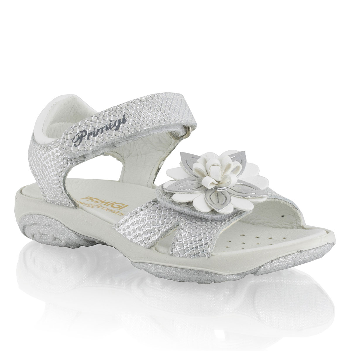 Russell & Bromley PR.FLOWER Floral Trim Velcro Sandal