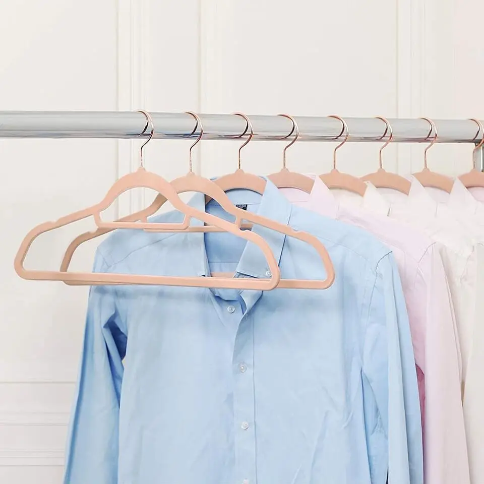 CALICOSY - Set van 50 antislip fluweel - Roze - 23x0,5x45 cm