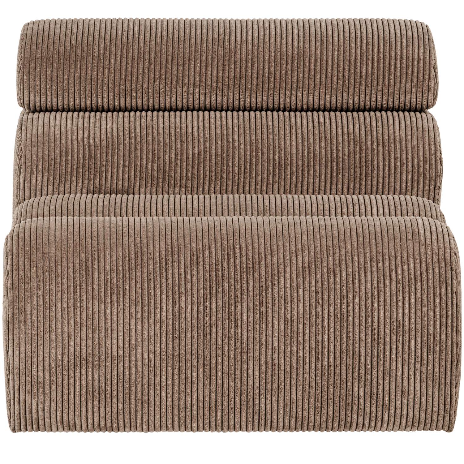 WOOOD 1-zits element bank Novi - Ribstof - Taupe - 86x82x113