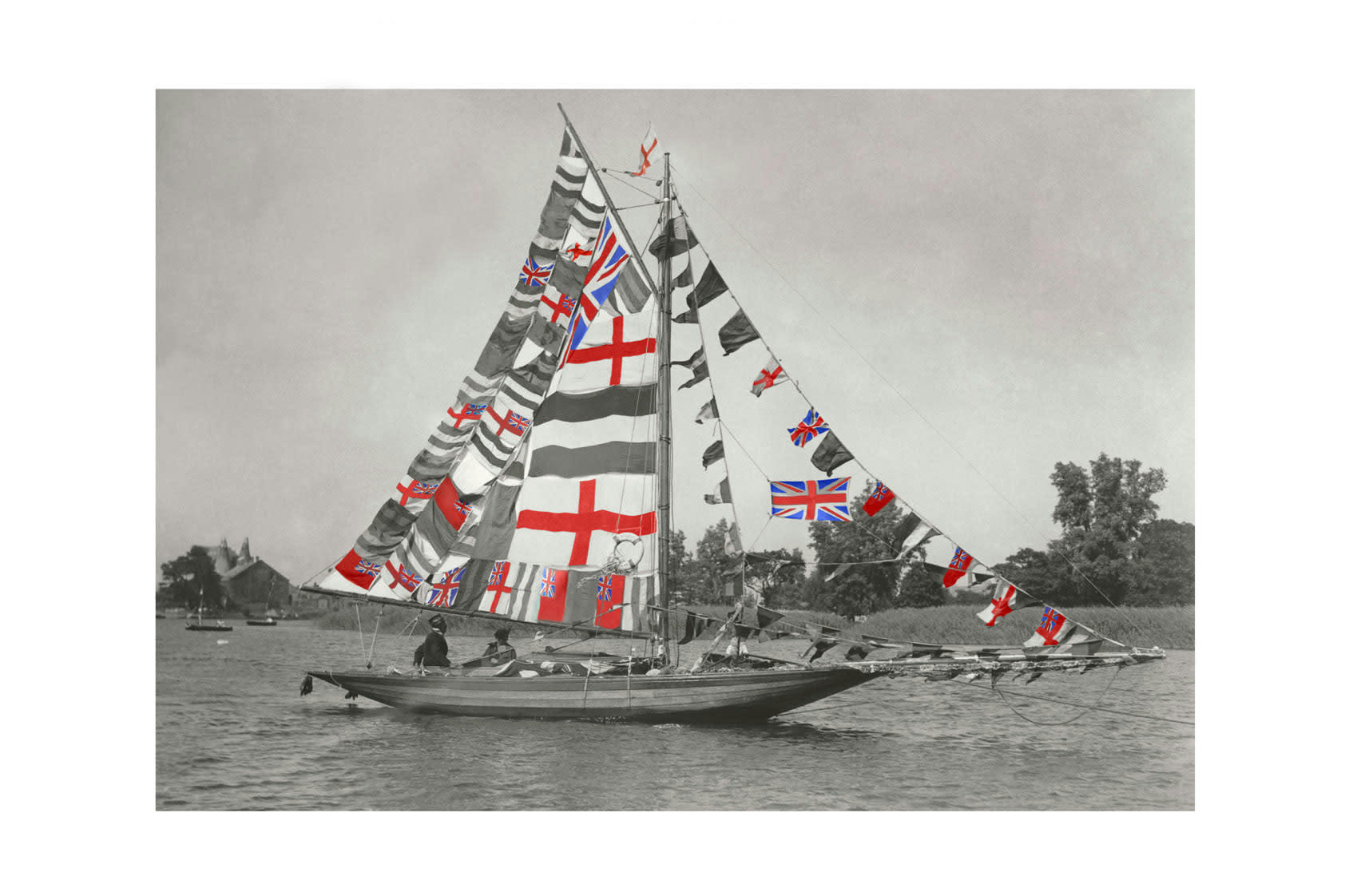KELEPOQ COULEUR - Photo ancienne couleur bateau n°06 cadre noir 40x60cm
