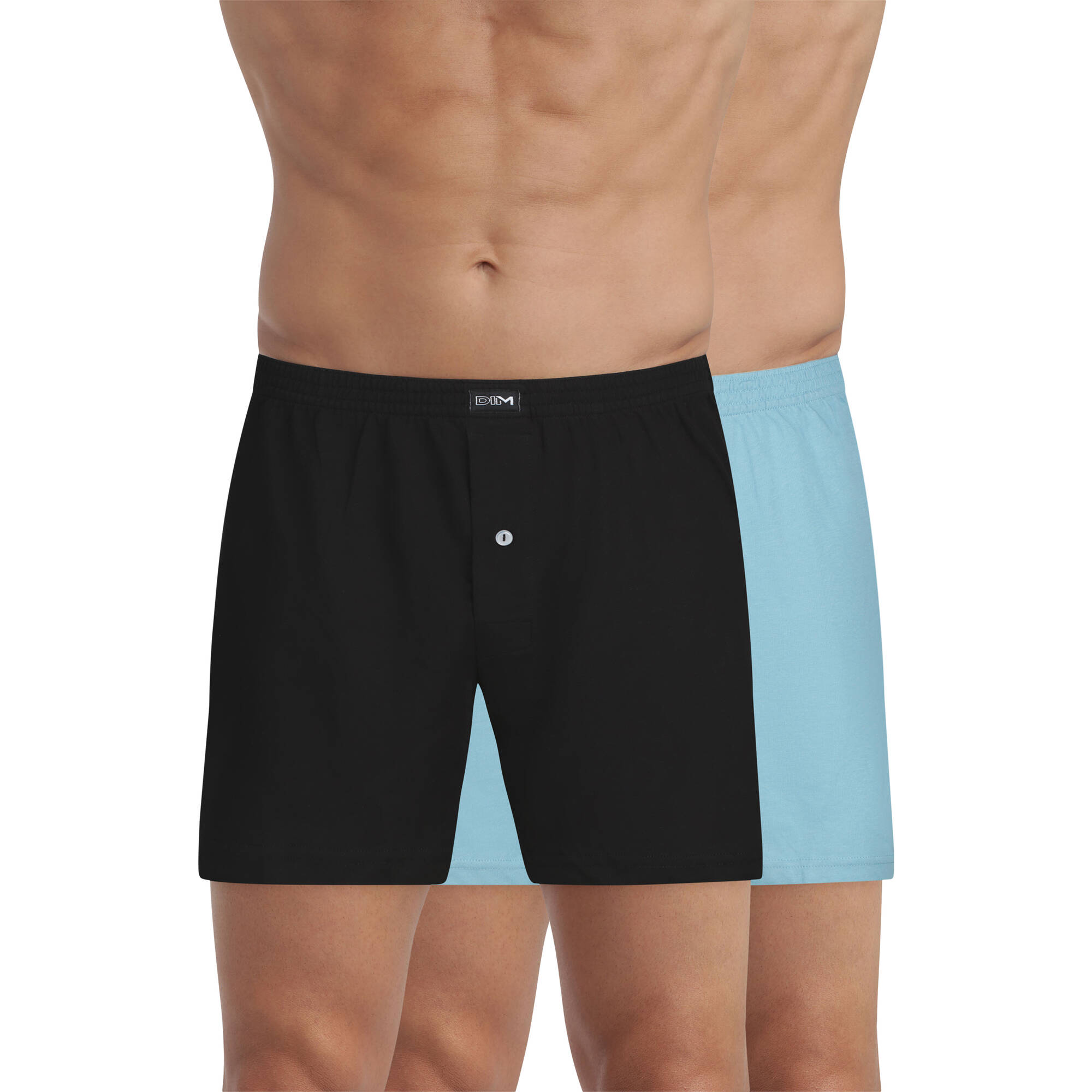 Cale&ccedil;on flottant ouvert jersey uni - lot de 2