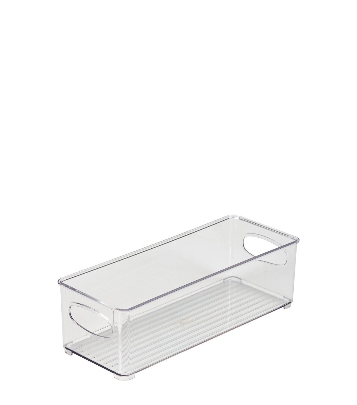 Simplify 10 x 3 Clear Narrow Vertical Stripe Organizer With Handles