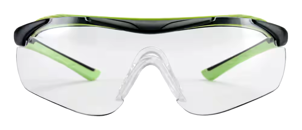 3M™ 47100H1-DC Brow Guard Anti-Fog Anti-Scratch Clear Lens Safety Glasses, Black/Green