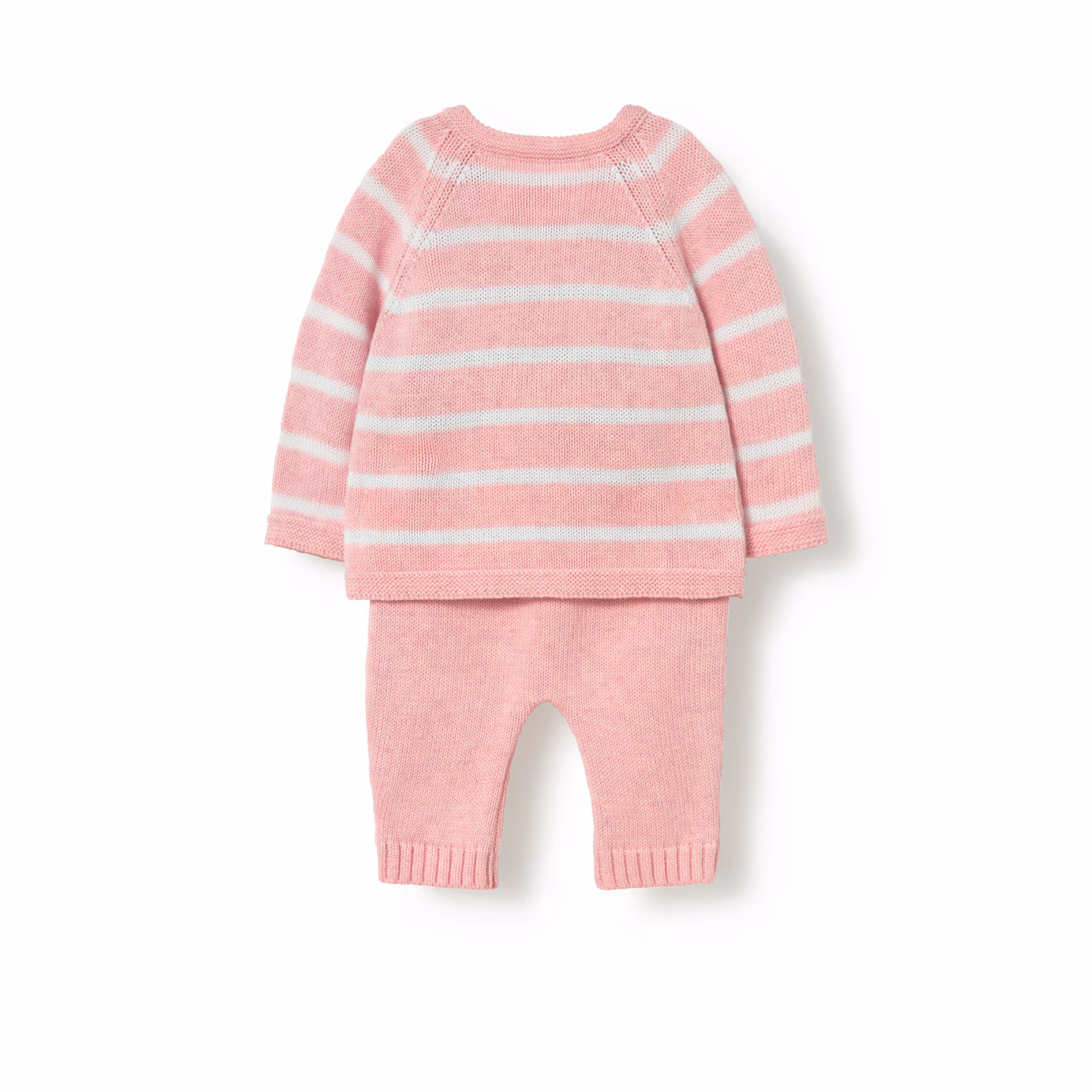 Conjunto de bebé de recién nacido Tricot rosa