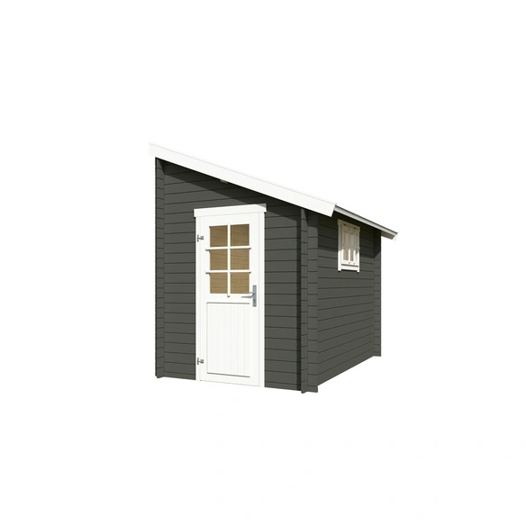 Gartenhaus »Jura«, BxHxT: 214,6 x 267,9 x 295 cm, (Außenmaß inkl. Dachüberstand), grüngrau