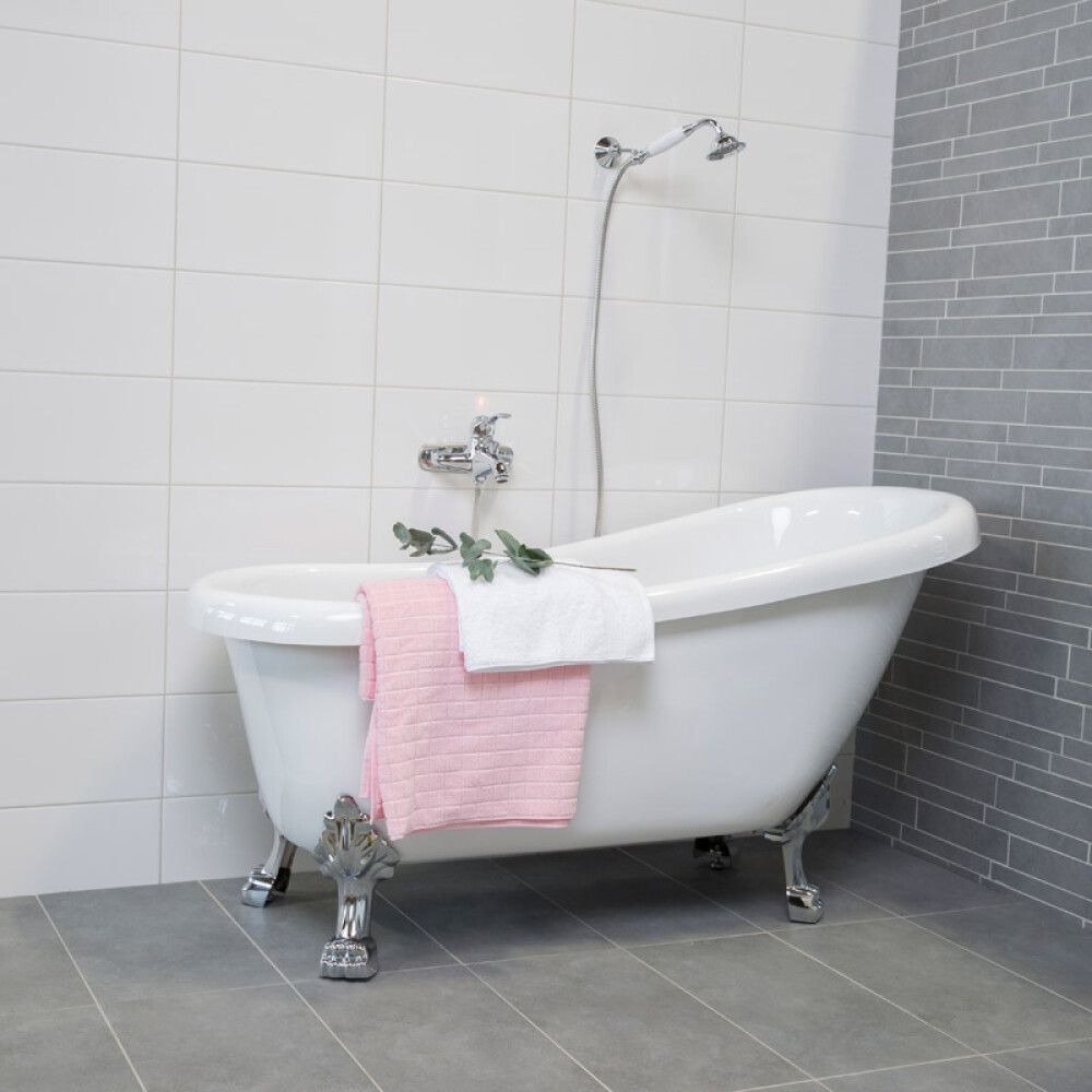FLIS WHITE GLOSSY 000 VEGG 198X398MM 1,6M²/PK
