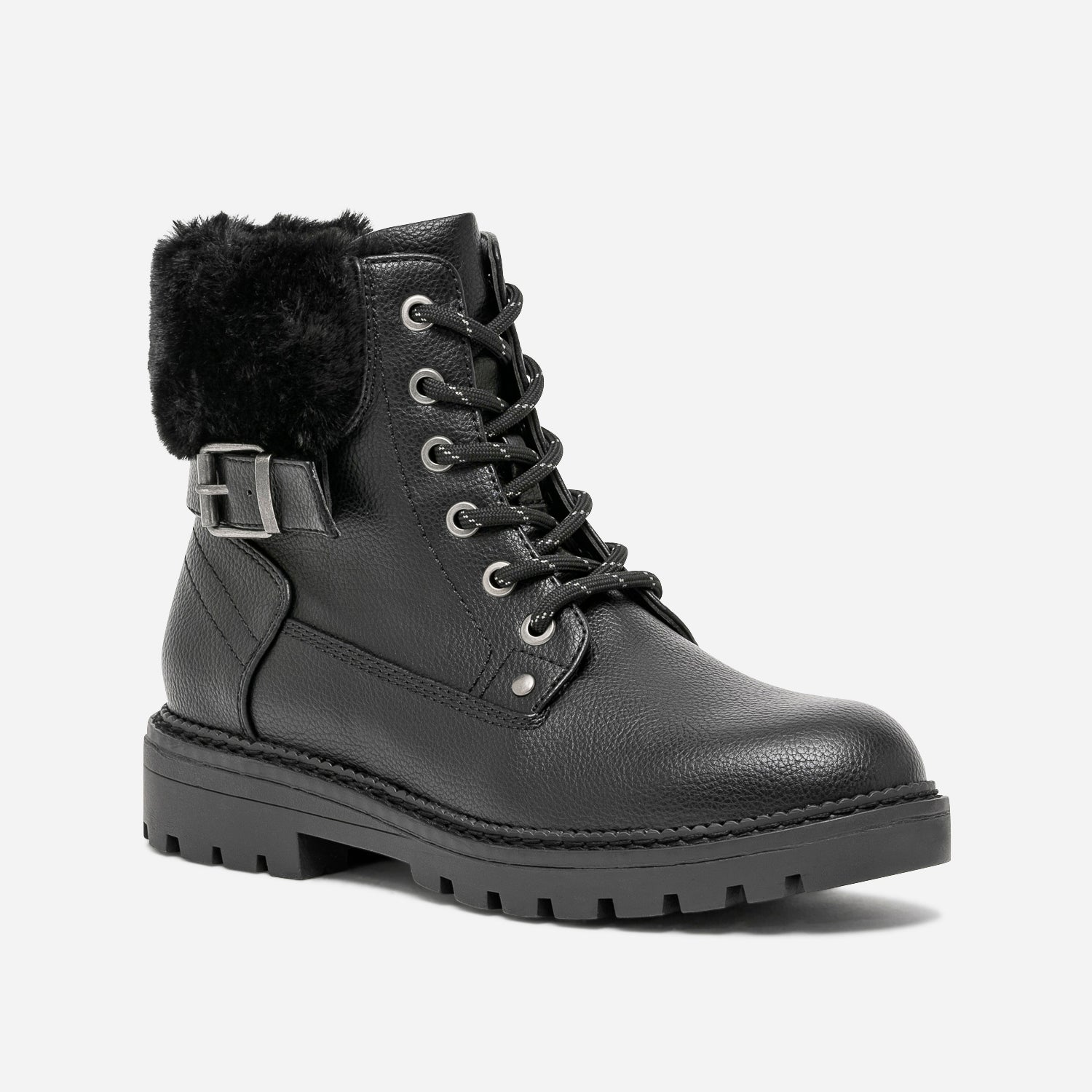Bottine noire fourrée