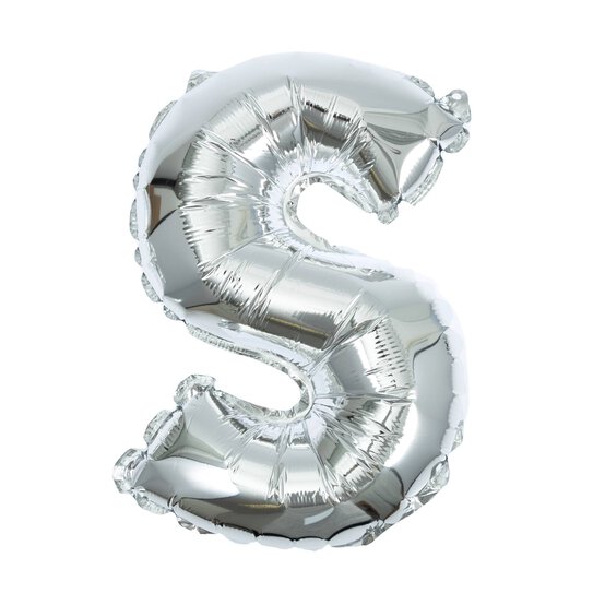 Silver Foil Letter S Balloon