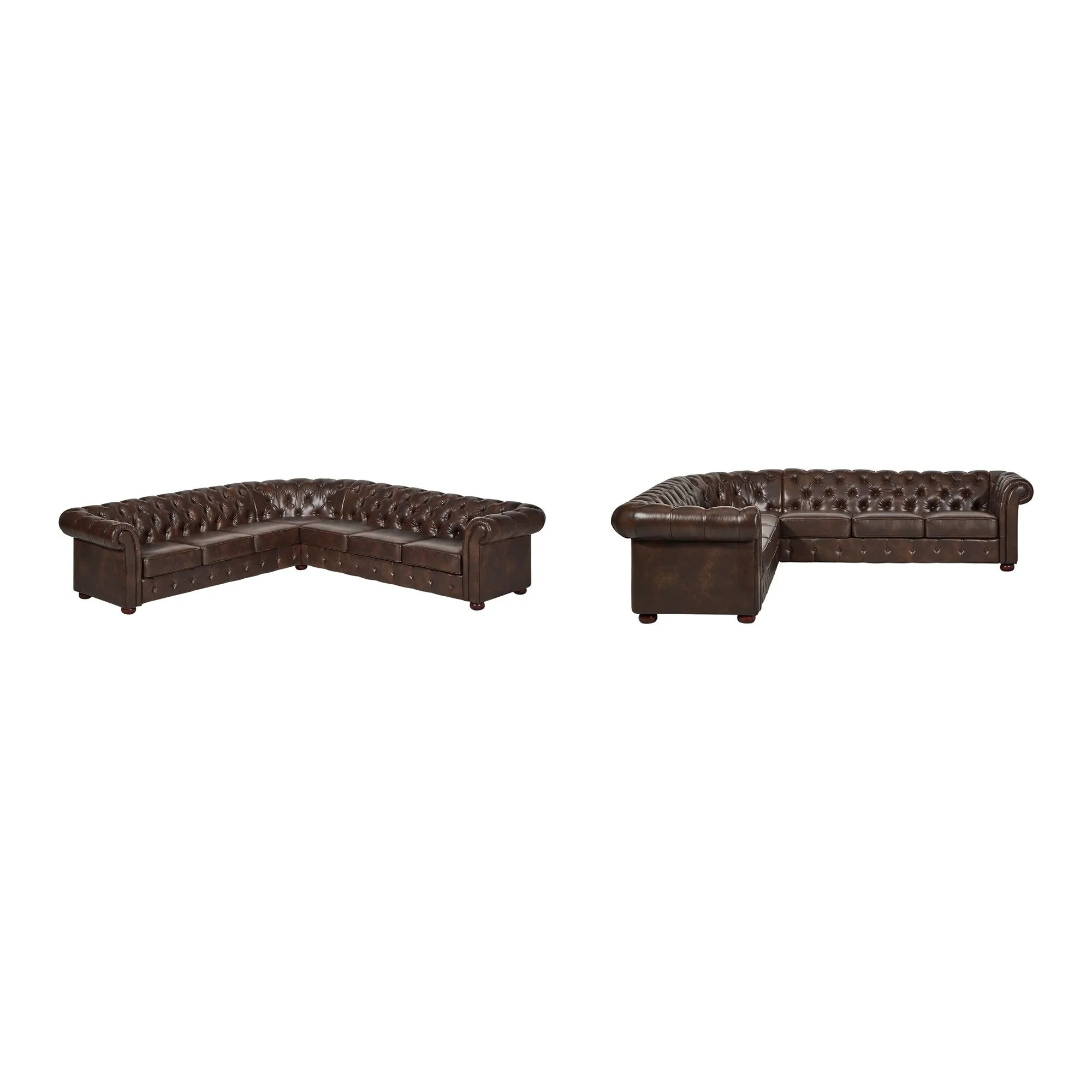 Gdansk 7-Seat L-Shaped Chesterfield Sectional Sofa