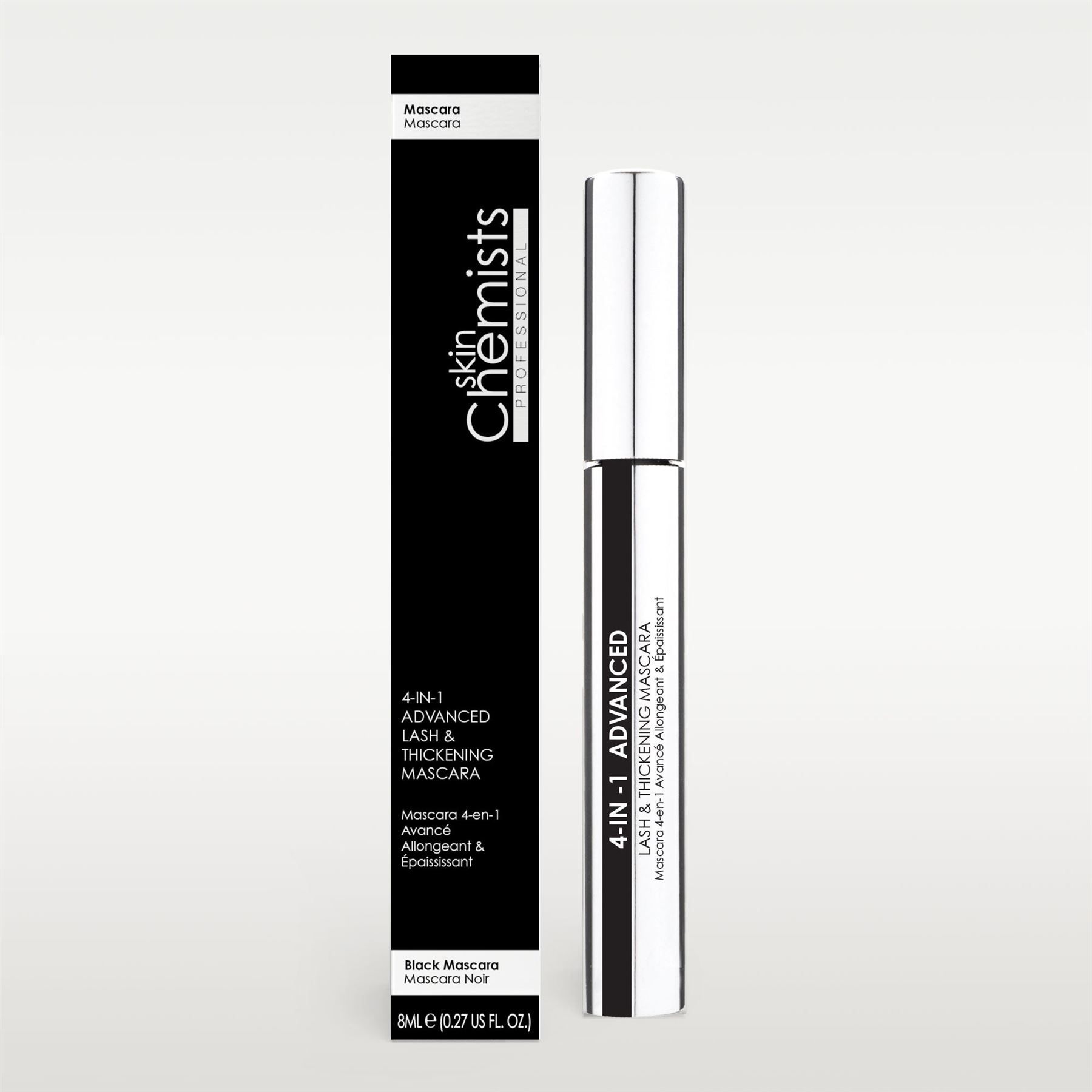 skinChemists professional Advanced 4-in-1 Lash & Thickening Mascara 8ml for Wrinkles and Anti-Ageing