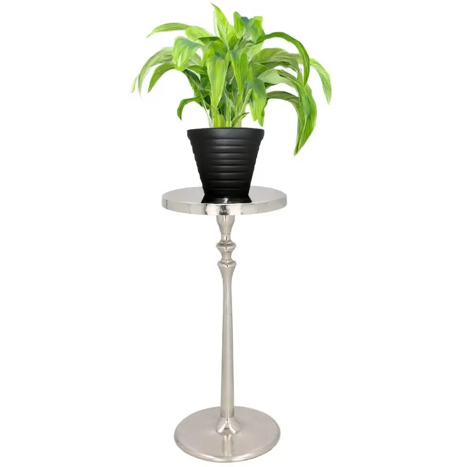 Gerimport Bijzettafel/plantenverhoging - aluminium - 23 x 50 cm