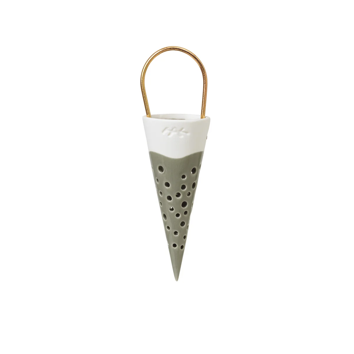Kähler Design - Nobili Weihnachtsspitztüte H 15,5 cm, olivgrün
