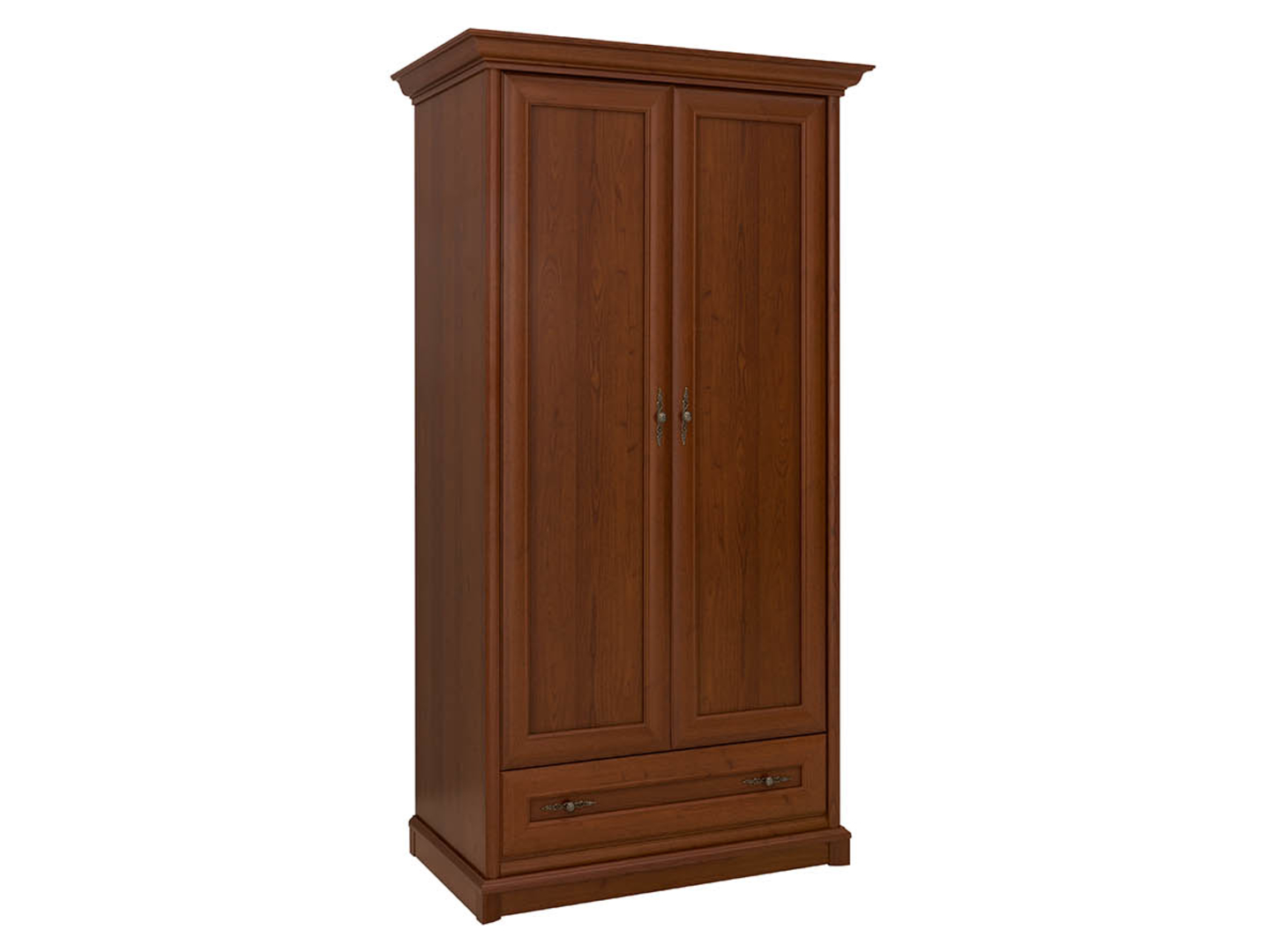 Szafa dwudrzwiowa Kent 110 cm z szufladą kasztan