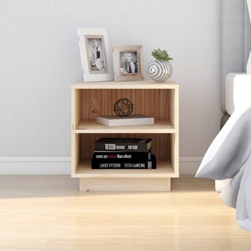 NNEVL Bedside Cabinets 2 pcs 40x34x40 cm Solid Wood Pine