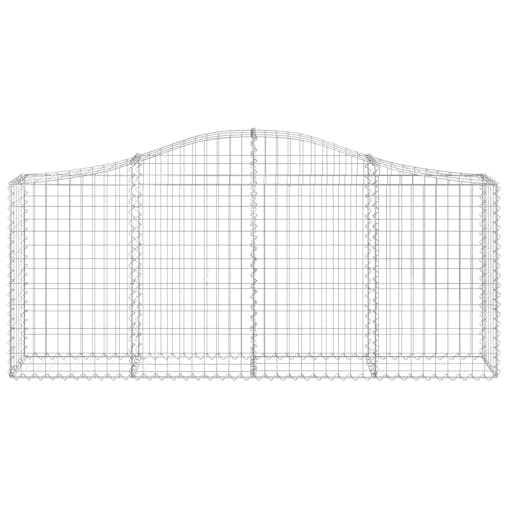 NNEVL Arched Gabion Basket 200x30x80/100 cm Galvanised Iron