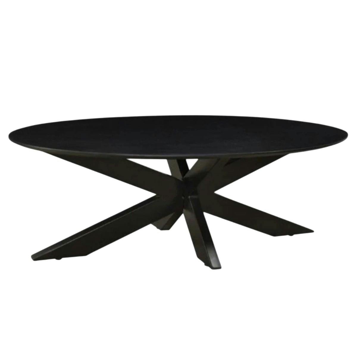 Table basse ovale en marbre noir DUOMO