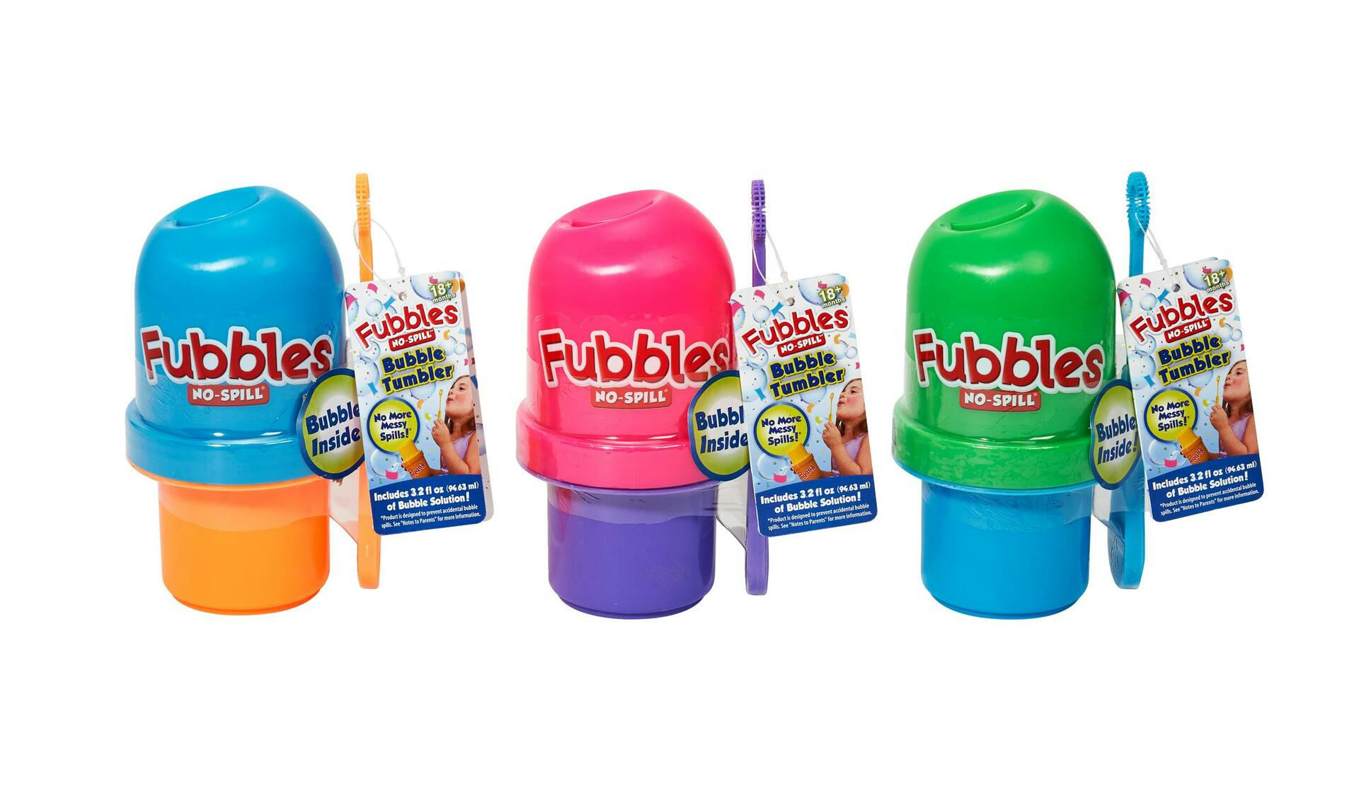 Fubbles Bubbles No Spill Bubble Tumbler for Kids, With Bubbles Solution, 3-oz, Age 3+