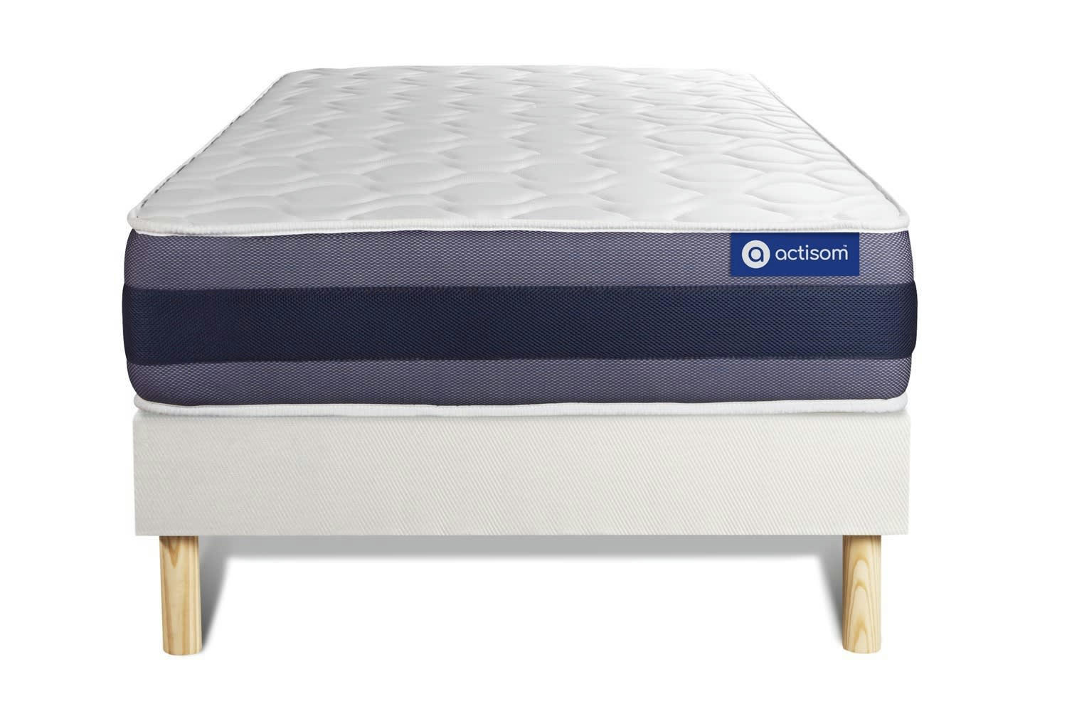 ACTIFLEX MORPHO - Ensemble 80x190 cm sommier kit blanc
