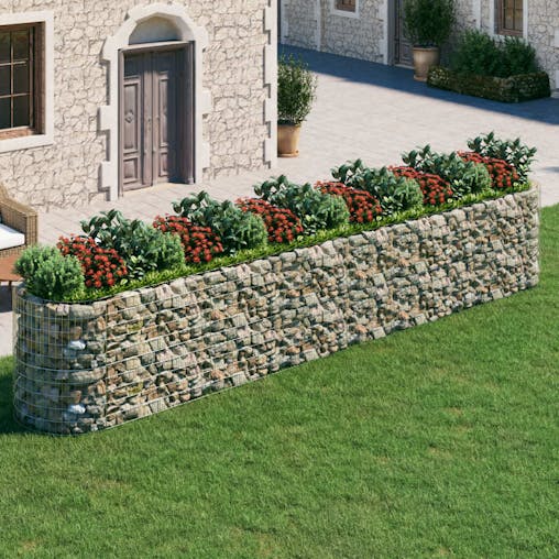 NNEVL Gabion Raised Bed Galvanised Iron 600x100x100 cm