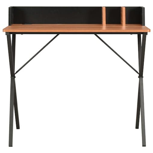 NNEVL Desk Black and Brown 80x50x84 cm