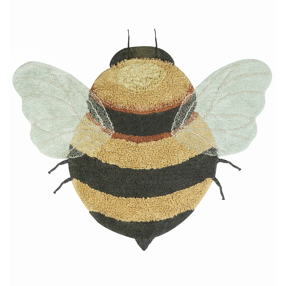 Lorena Canals - Bee waschbarer Teppich, 115 x 150 cm, dark honey / dunkelgrau / chestnut