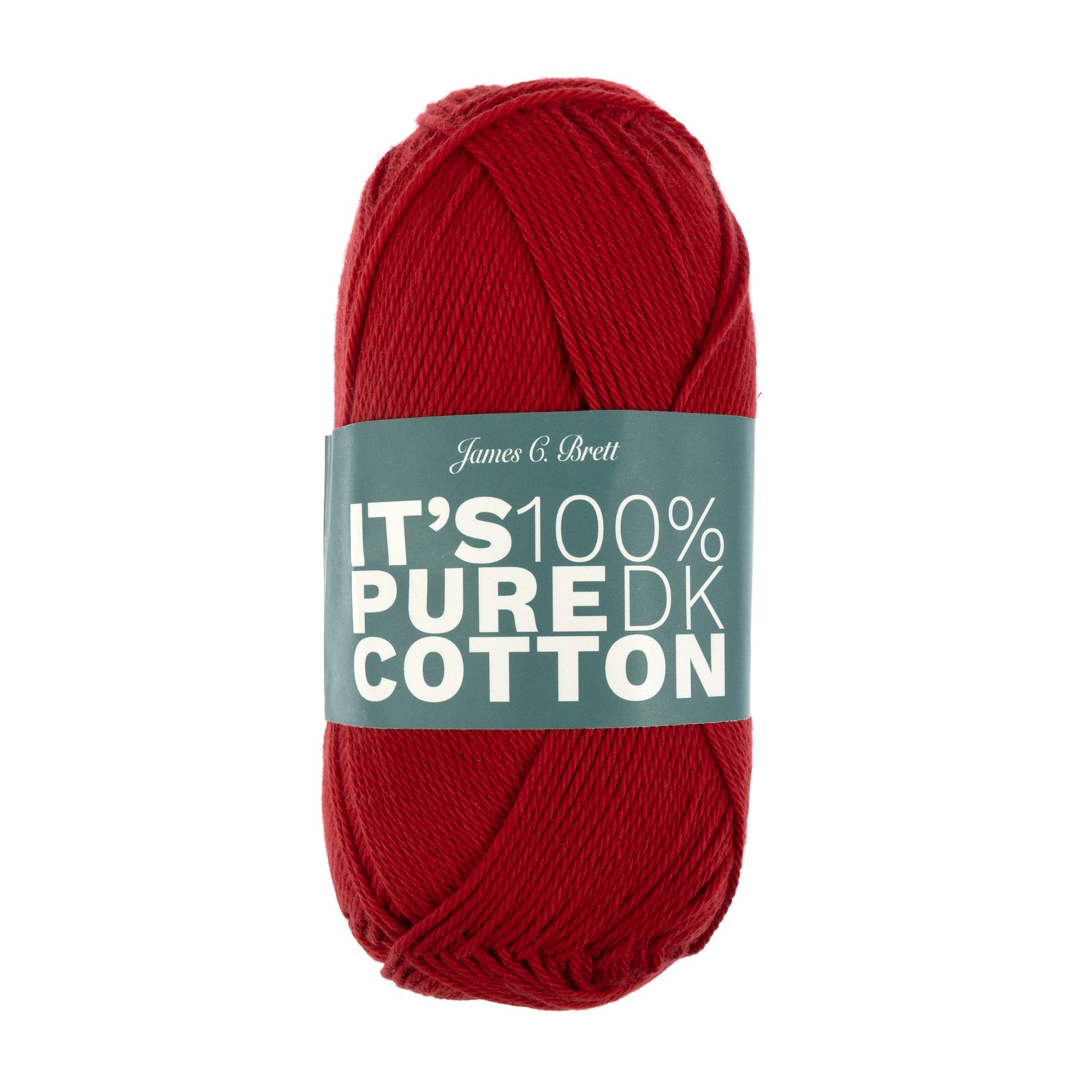 James C Brett Red It’s Pure Cotton Yarn 100g