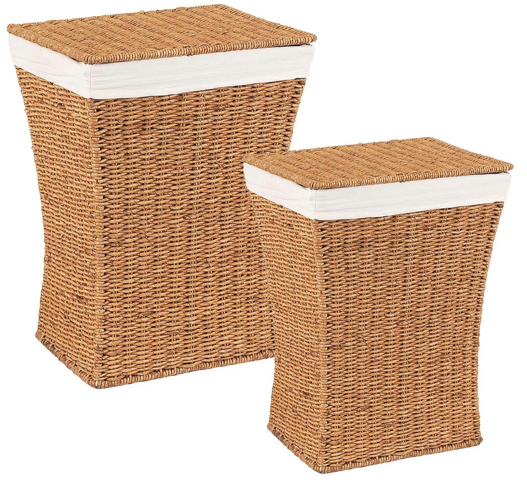 - Coffres à linge en maïs (lot de 2)