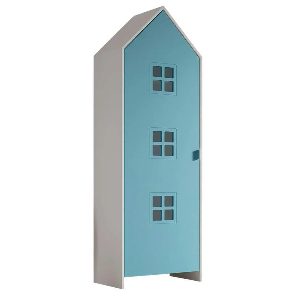 Kledingkast Casami Bruges - blauw - 58x37x172 cm