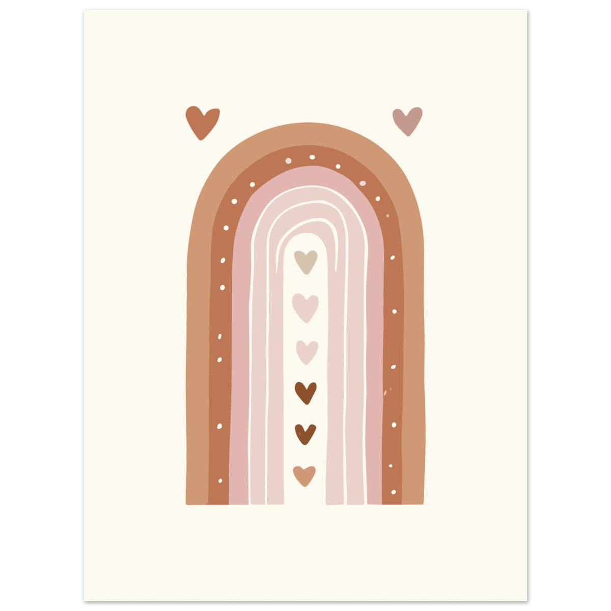 Artfulprints Poster Pastel rainbow I  - 30x40 cm - Roze