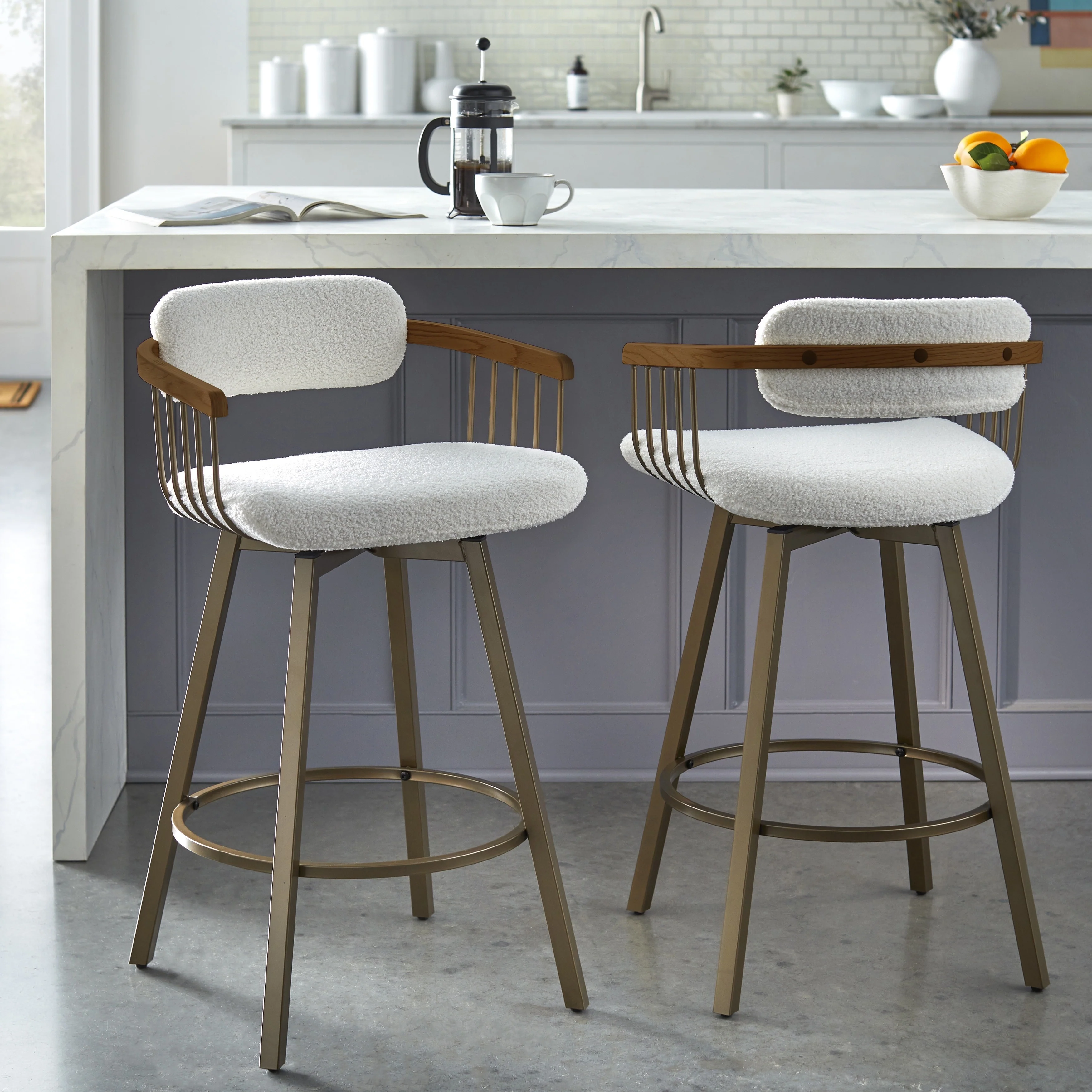 Simple Living Salvatore Swivel Counter Height Stool