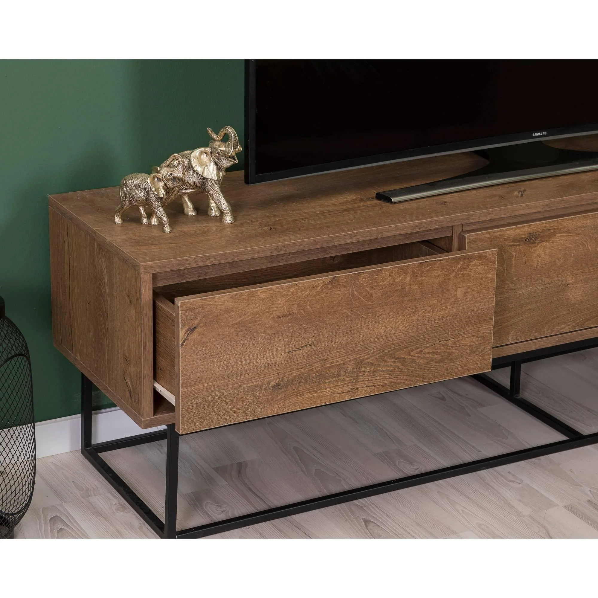 Set van TV-meubel en salontafel uitvouwbaar Laxus