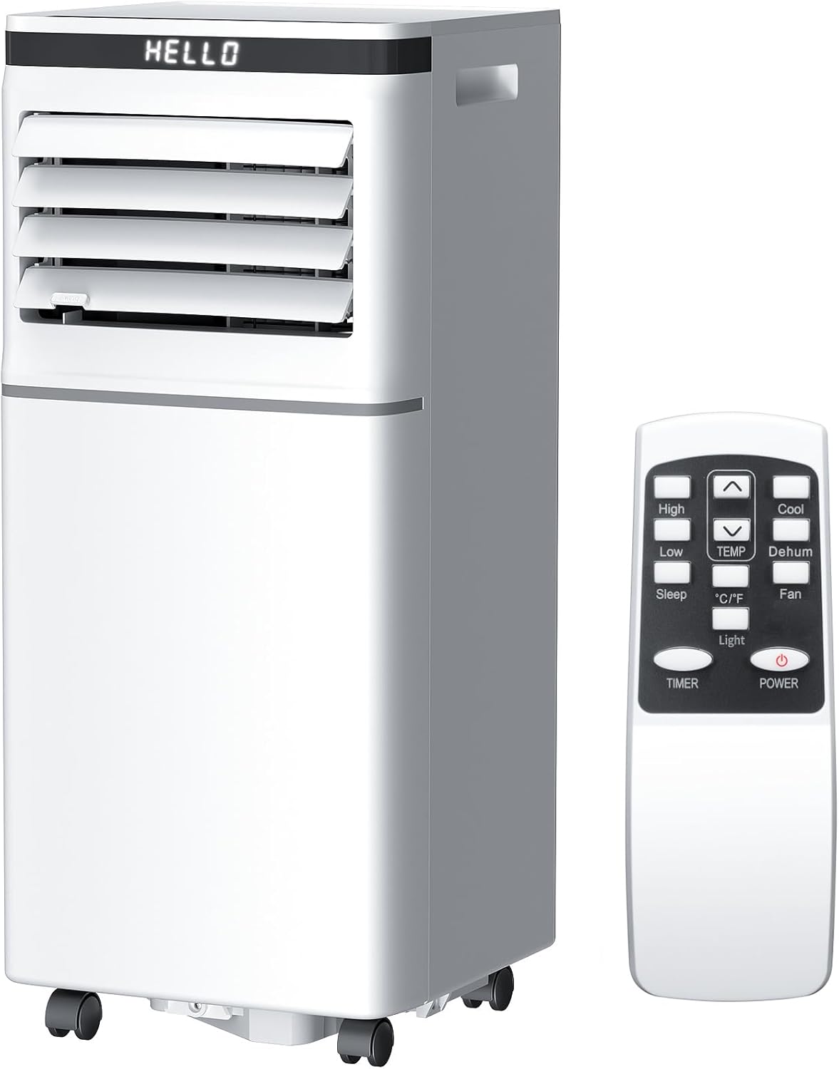 Antarctic Star 8000BTU Portable Air Conditioner 3-in-1 with 24H Timer，Sleep Mode, Dehumidifier, 2 Fan Speeds, Fast Cooling AC Unit with Remote, Digital Display for Home/Office