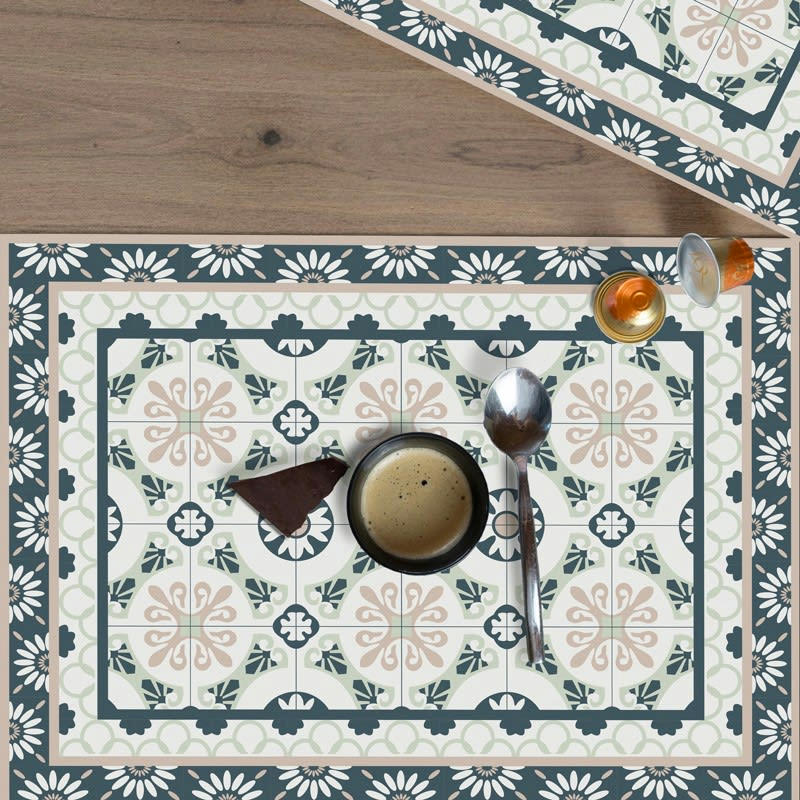 CARREAUX DE CIMENT LEONIE - Lot de 4 sets de table L 40xl 30cm Multicolore Carreaux de Ciment