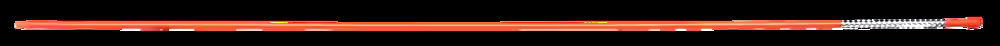 NuVue Fiberglass Reflective Driveway Marker Pole, Weather-Resistant, Orange, 48-in