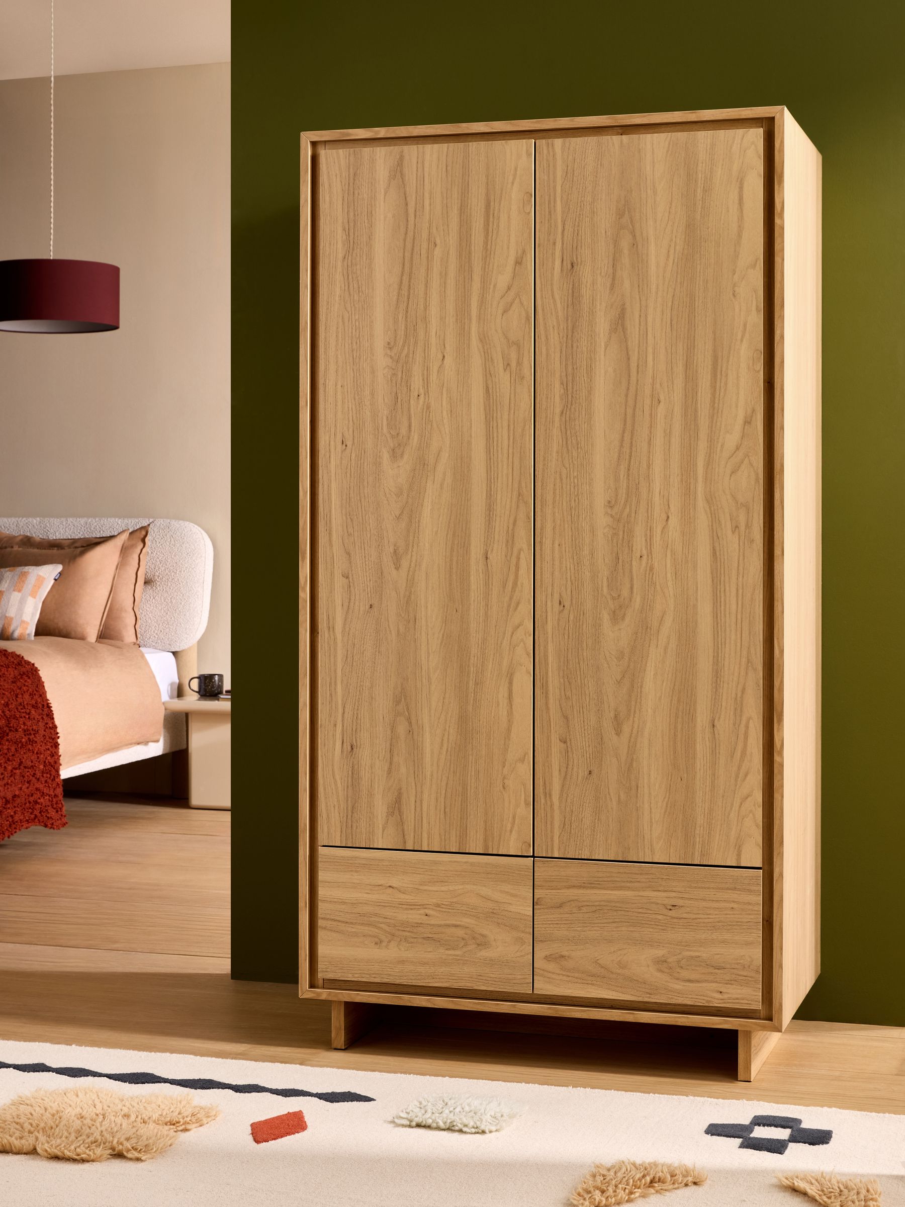 Kaci Double Wardrobe in Oak Effect