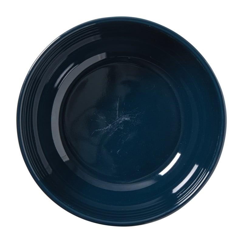 Hugo Kennis schaal - blauw/wit - &Oslash;18 cm